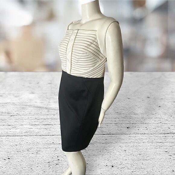 Sangria Woman Black & White Cocktail Dress - Picture 3 of 6